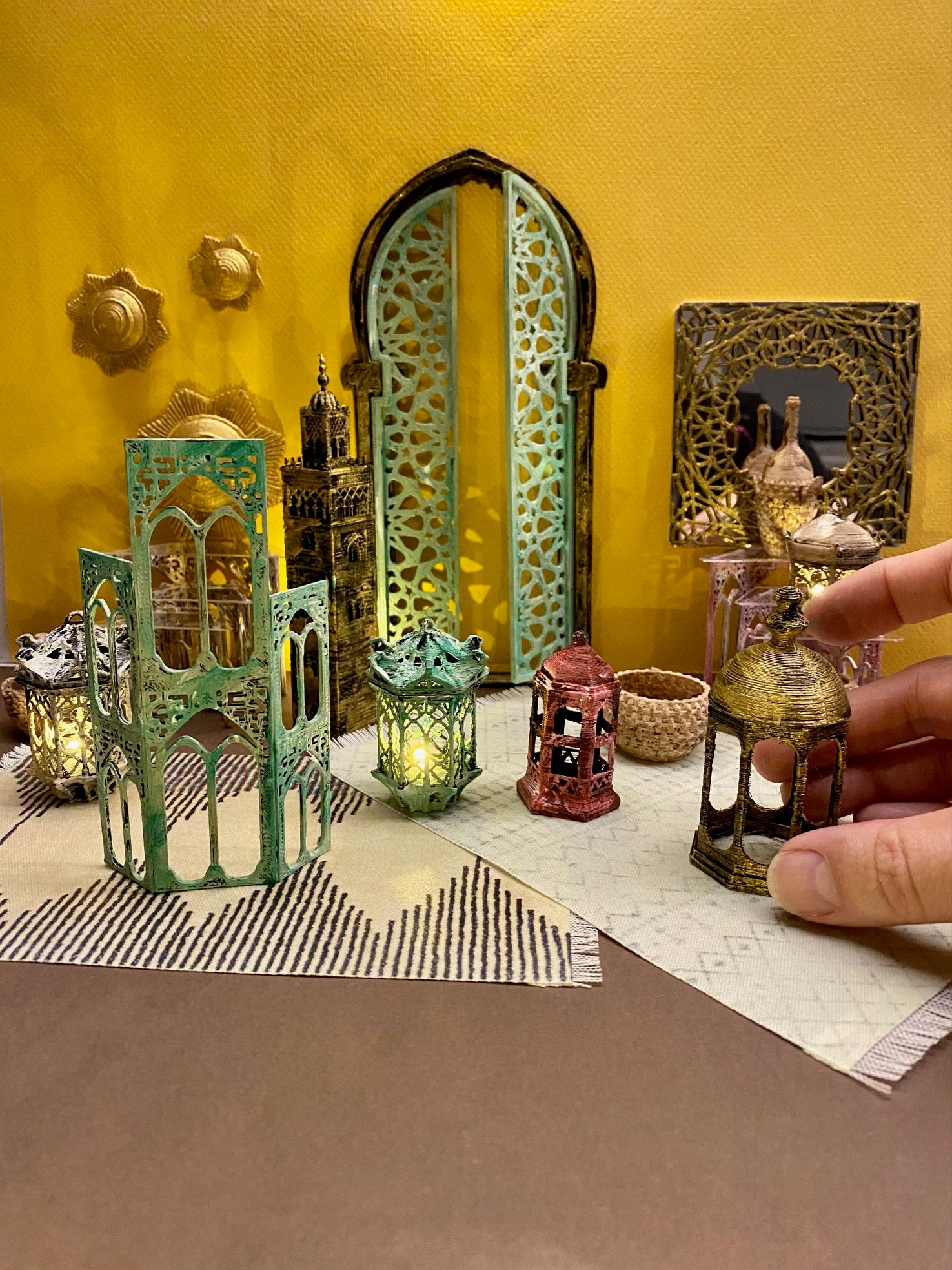 Miniature Moroccan Wicker Baskets