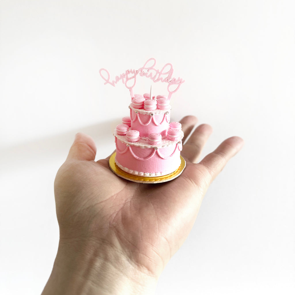 Miniature Macaron Birthday Cake