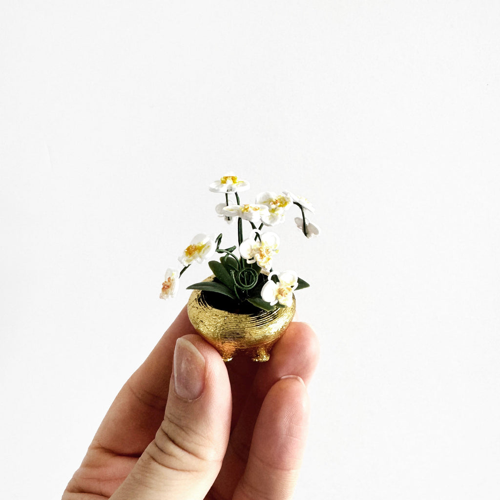 Miniature Orchid-like floral Centerpiece