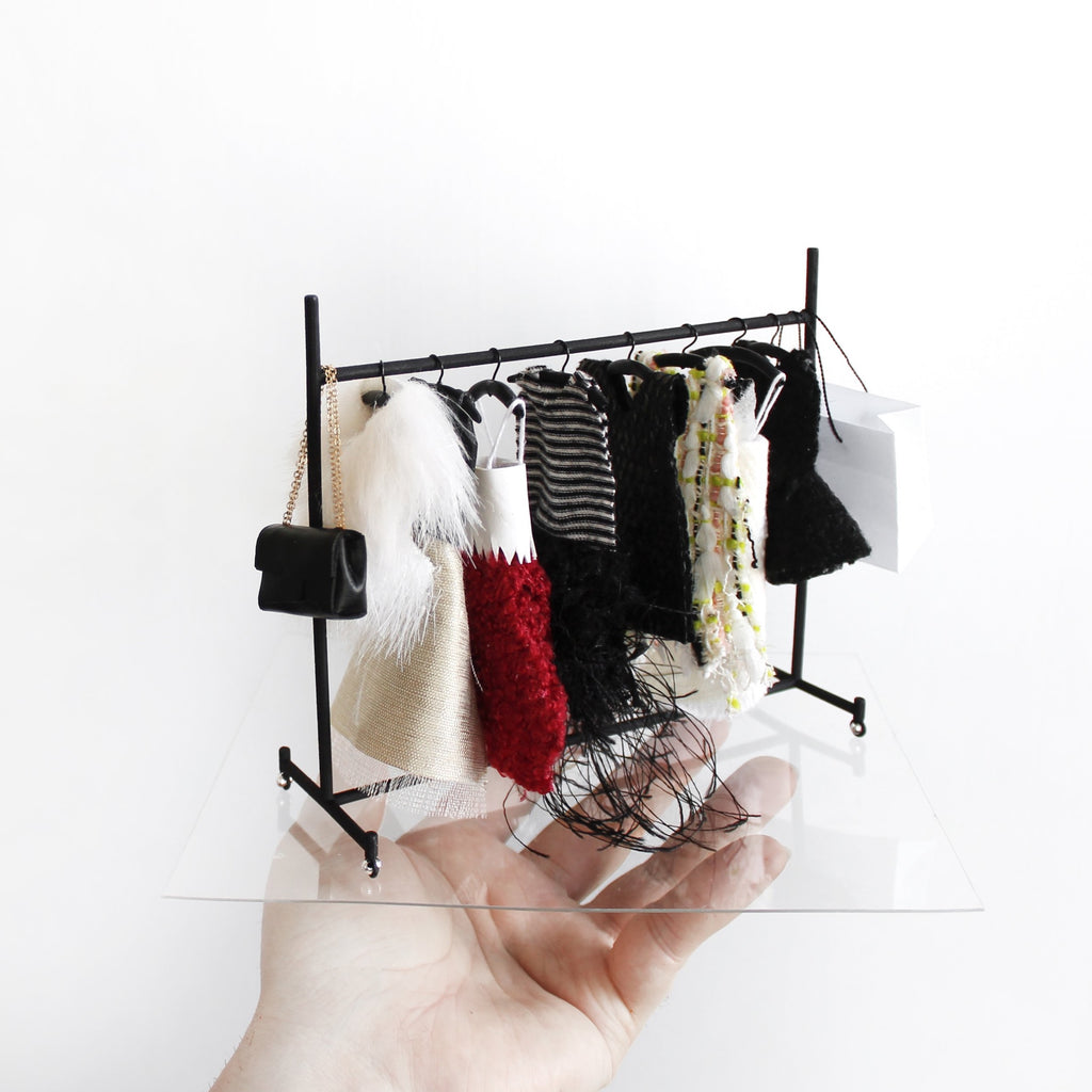 Miniature Fashion Clothing Rack