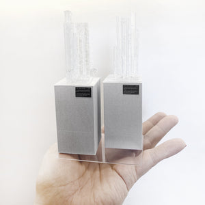 Miniature Glass-like Urban Apocalypse Sculptures