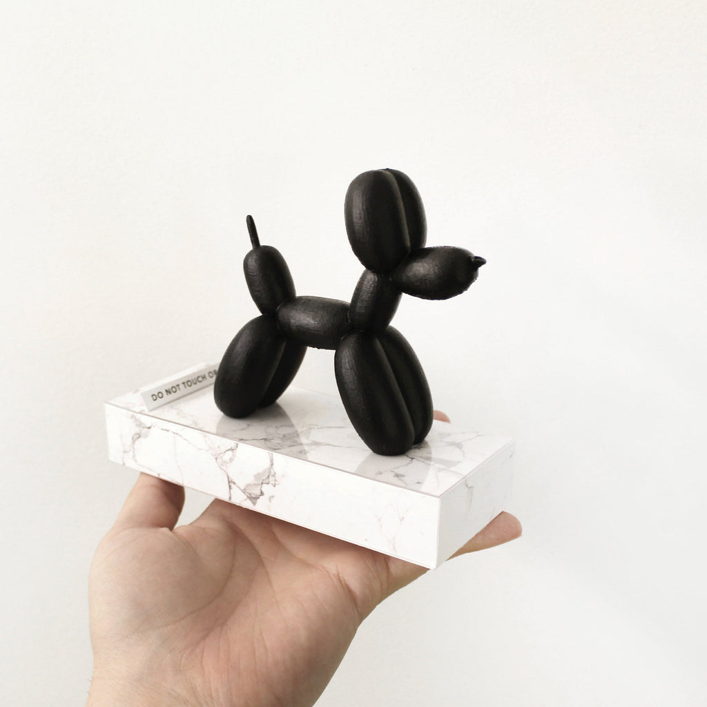 Miniature Big Black Balloon Dog