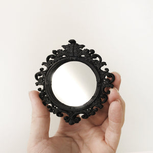 Miniature Gothic Circular Mirror