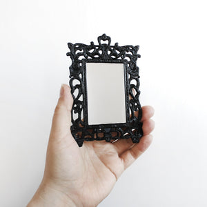 Miniature Scroll Gothic Circular Mirror