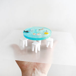 Miniature Kids Ocean Resin Table