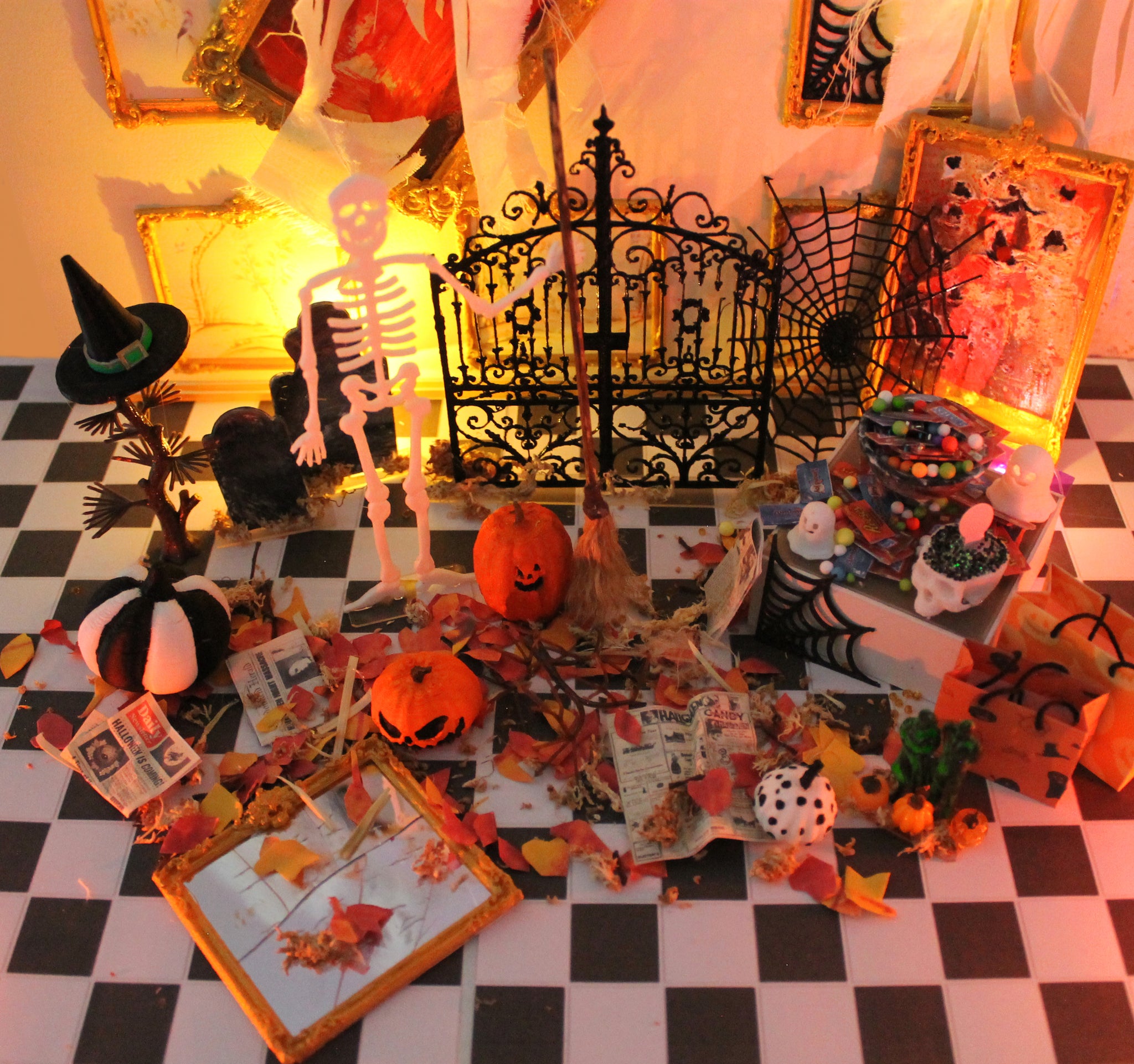 Miniature Halloween Candy Caldron + Accessories