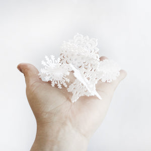 Miniature 4 Large Snowflakes Decor