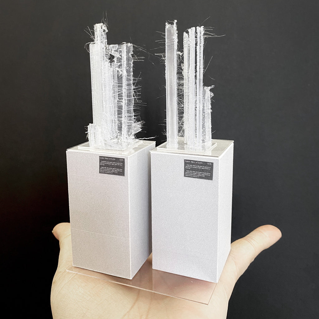 Miniature Glass-like Urban Apocalypse Sculptures