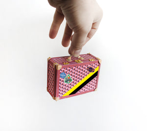 Miniature Geometric Travel Suitcase TRIO