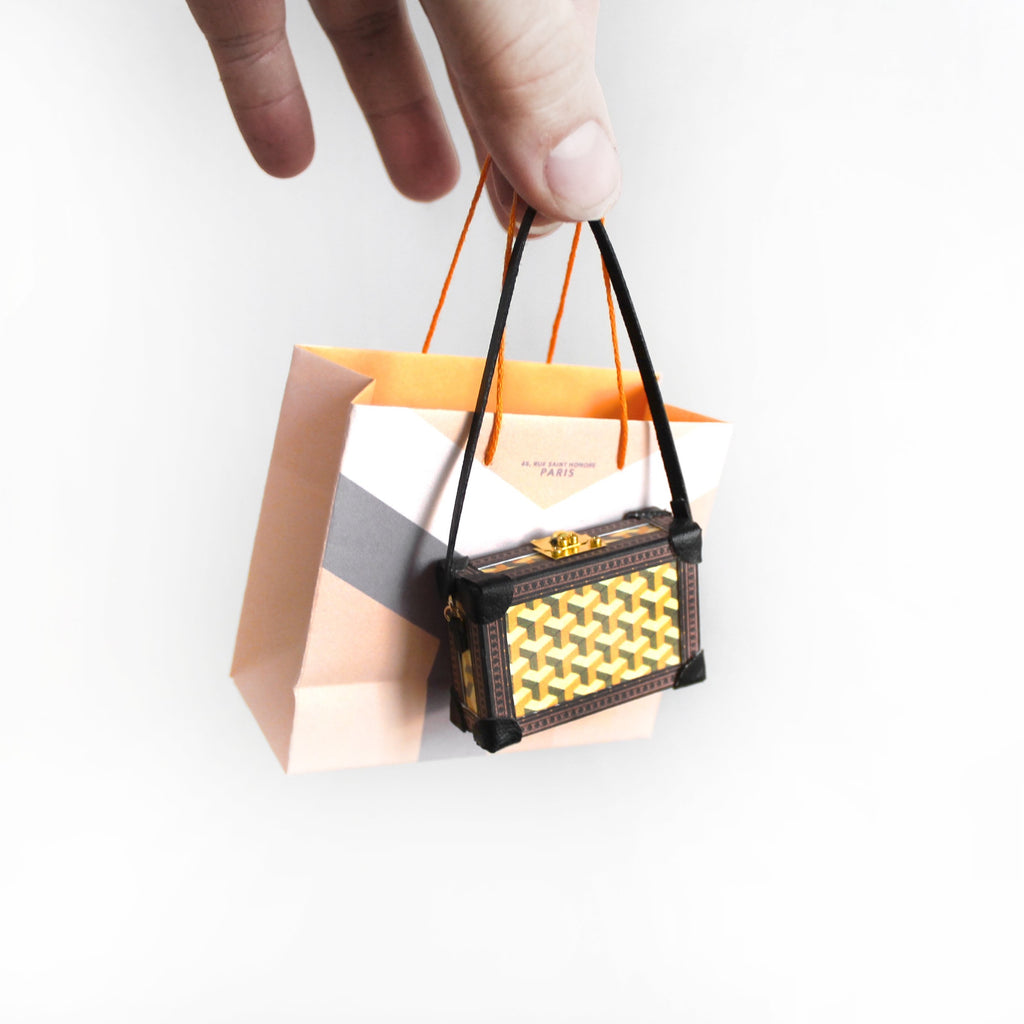 Miniature Geometric Petite luggage handbag