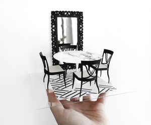 Miniature Deco Modern Dining Chair