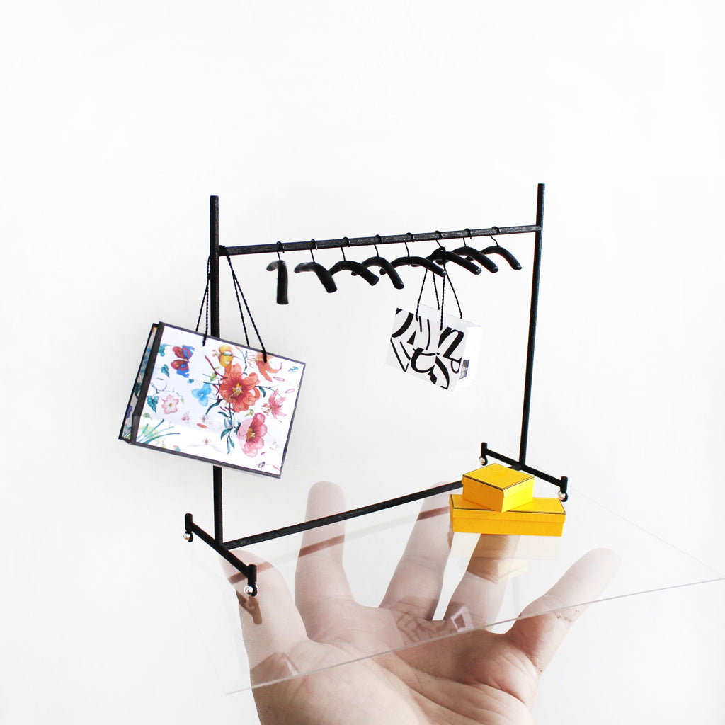 Miniature Fashion Clothing Rack